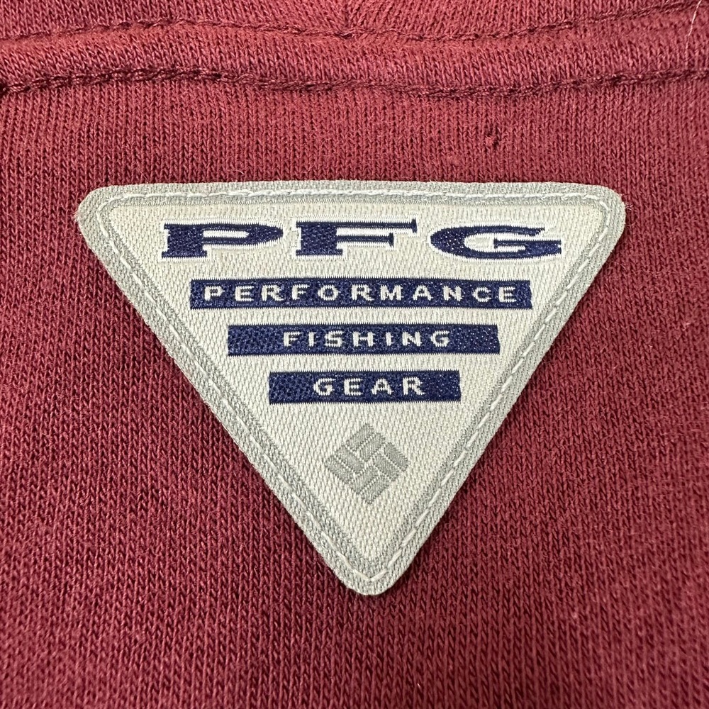 Columbia PFG Texas A&M Aggies Fish Flag Hoodie Mens Medium Maroon Pullover NEW - Picture 4 of 8